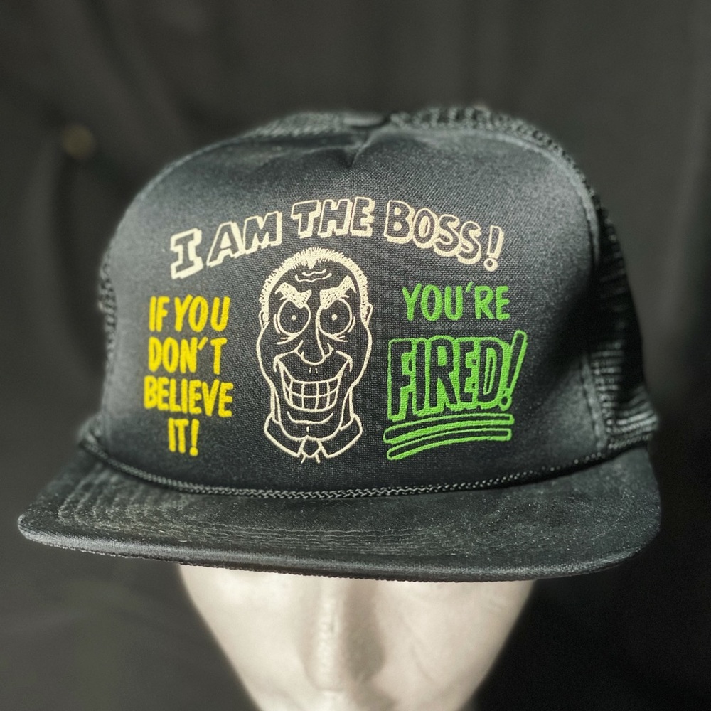 Vintage black trucker hat snapback